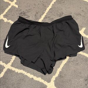 Nike Women's Black and White Athletic Shorts
